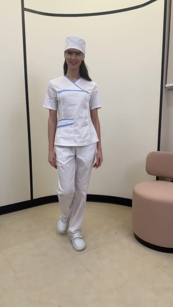 Блуза ЛИНДРЕД (Lindred) ОРИОН женская белая, рукав короткий